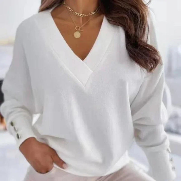 V-neck Long Sleeve Top