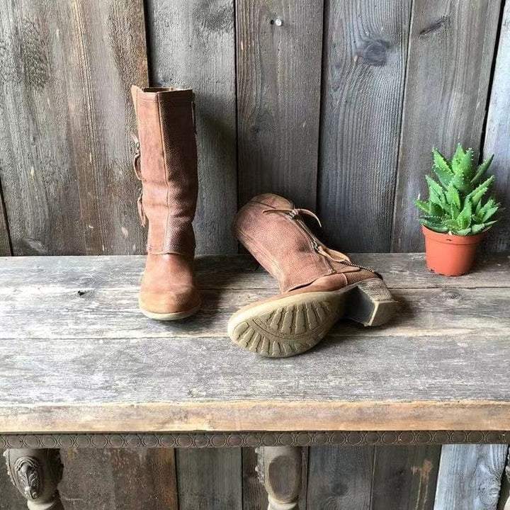 Zipped Design Boots