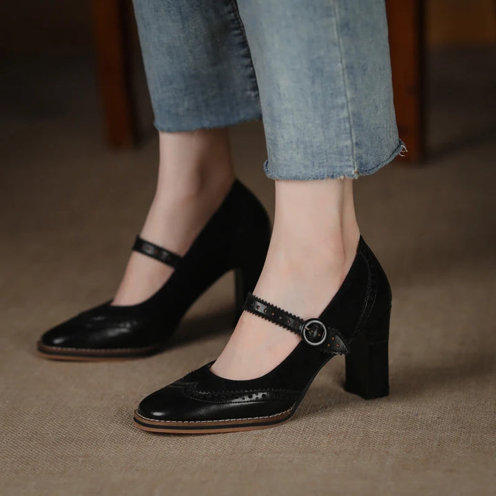 High Heel Brogue Shoes