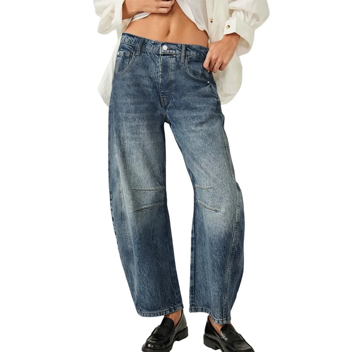 Stretch mid-rise jeans
