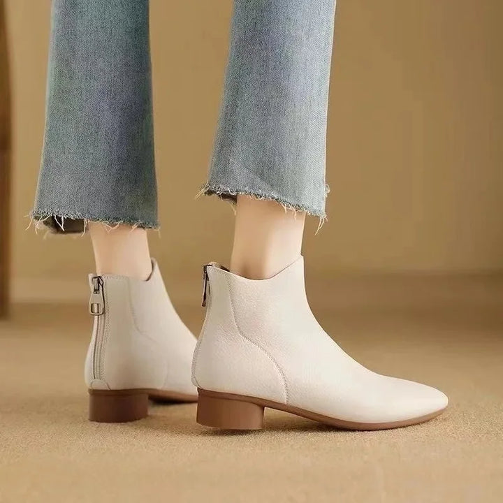 Low Chunky Heel Boots