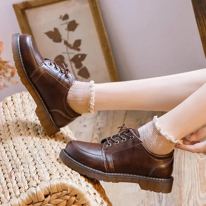 Round Toe Retro Oxford Shoes