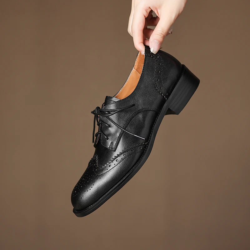 Round Toe Oxford Shoes