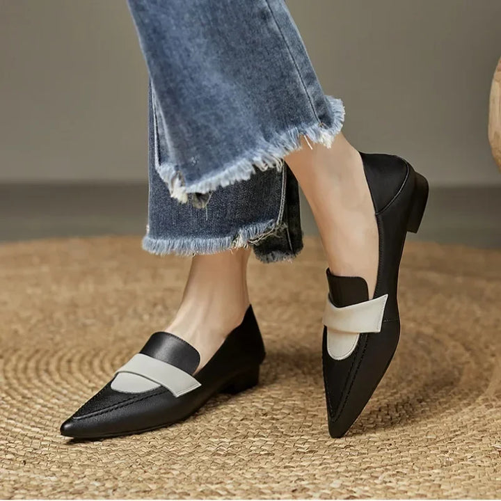 Pointed Toe Low-heeled Loafers