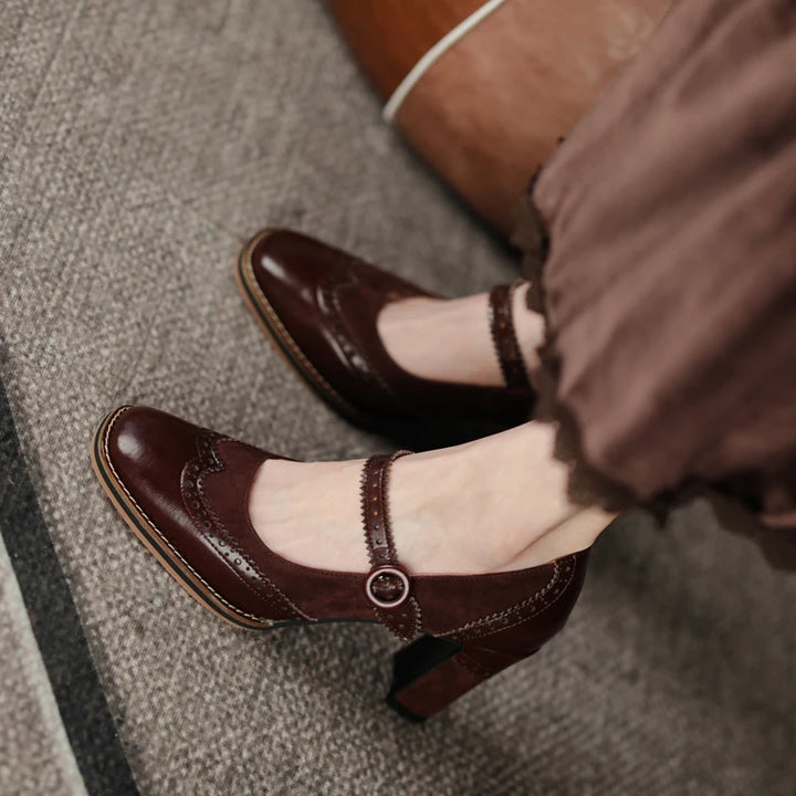 High Heel Brogue Shoes