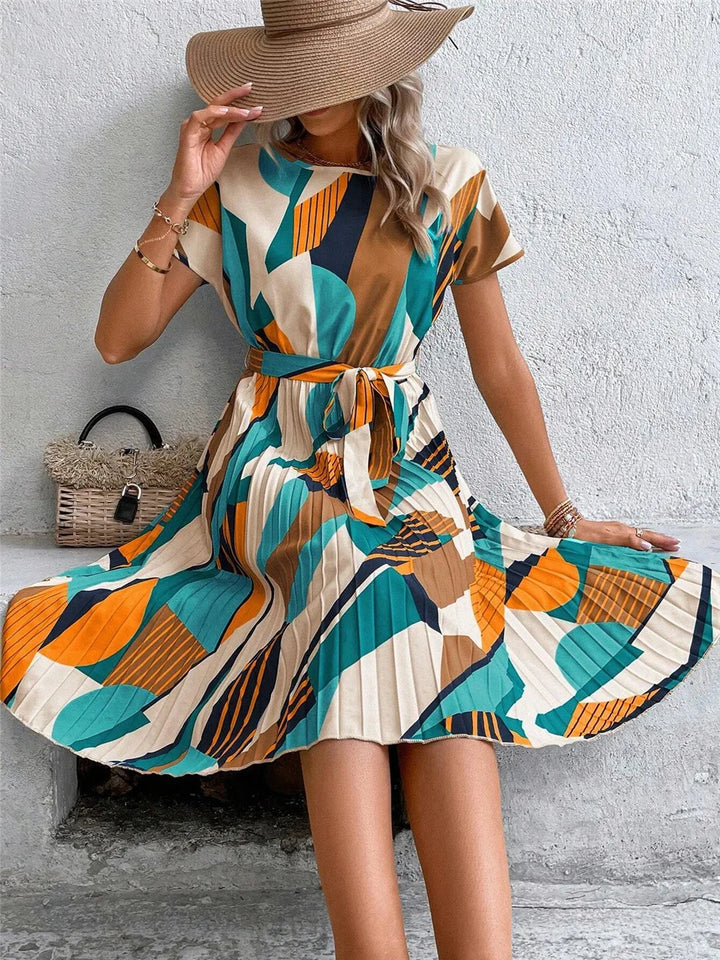 Patchwork Midi Dress