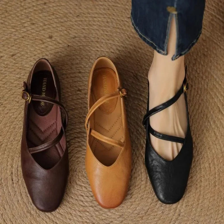 French Retro Mary Jane Flats
