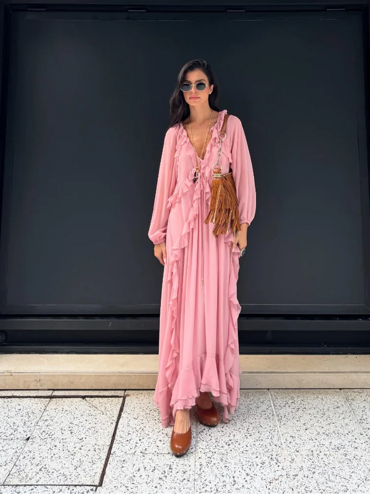V-neck Loose Dress