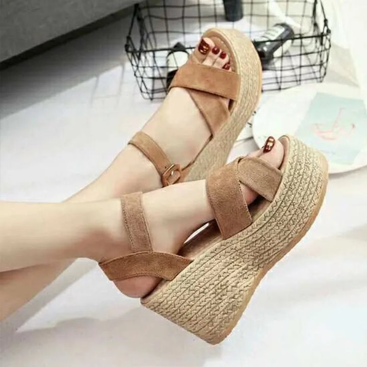 Heel Platform Open Toe Wedges