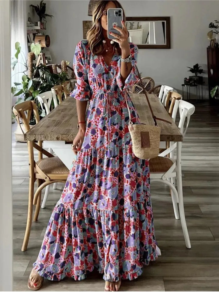 V-neck Maxi Dress