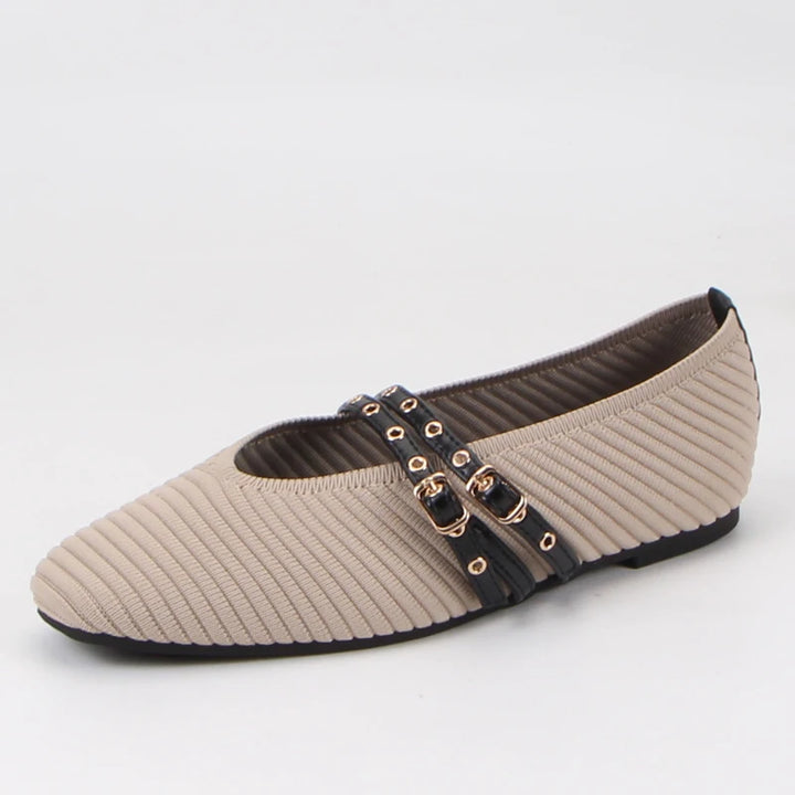 Knitted Breathable Mary Janes Flats Shoes