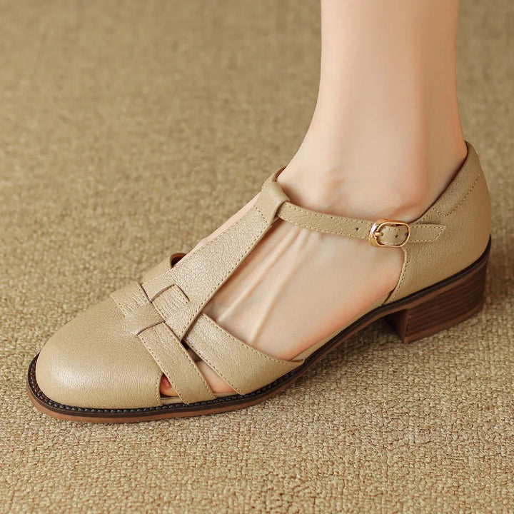 Narrow Band T-strap Flats