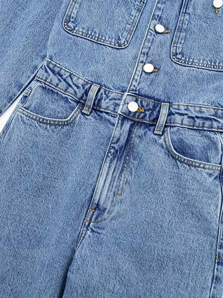 Stylish Denim Salopette
