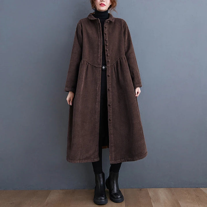 Corduroy Casual Long Women's Jacket