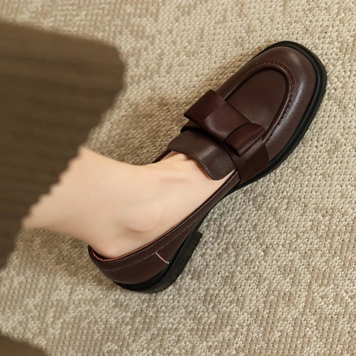 Casual Butterfly Knot Slip On Women Loafers