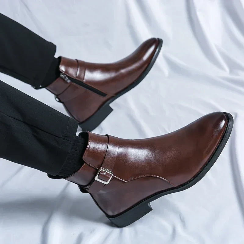 Buckle Chelsea Boots