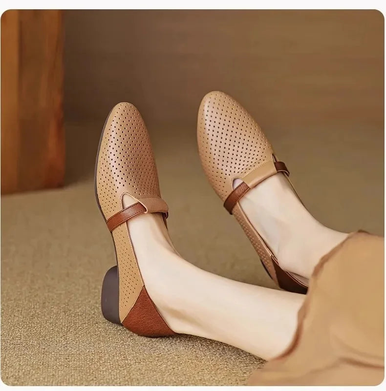 Pointed Toe Mesh Loafers