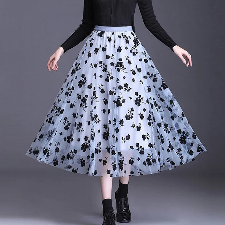 Floral Loose Midi Skirt