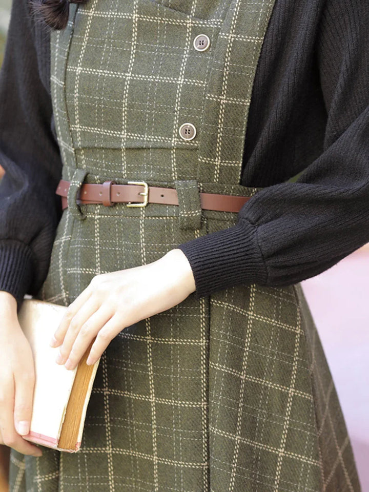 Fall Winter Plaid Dress