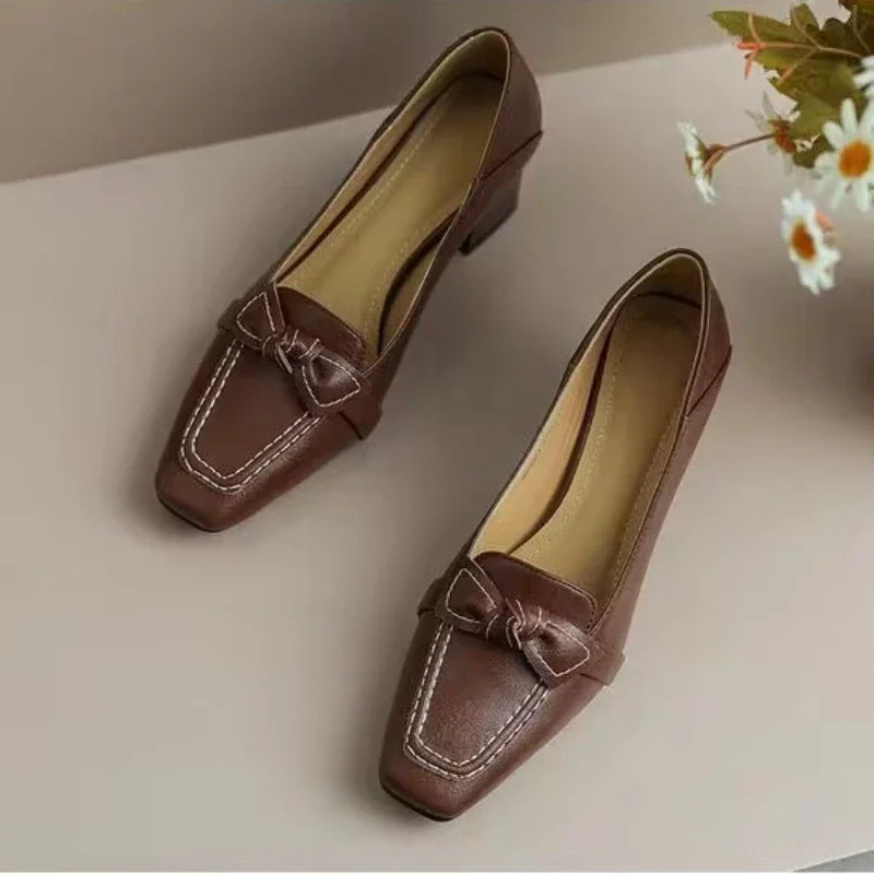 Retro Bowknot Loafers