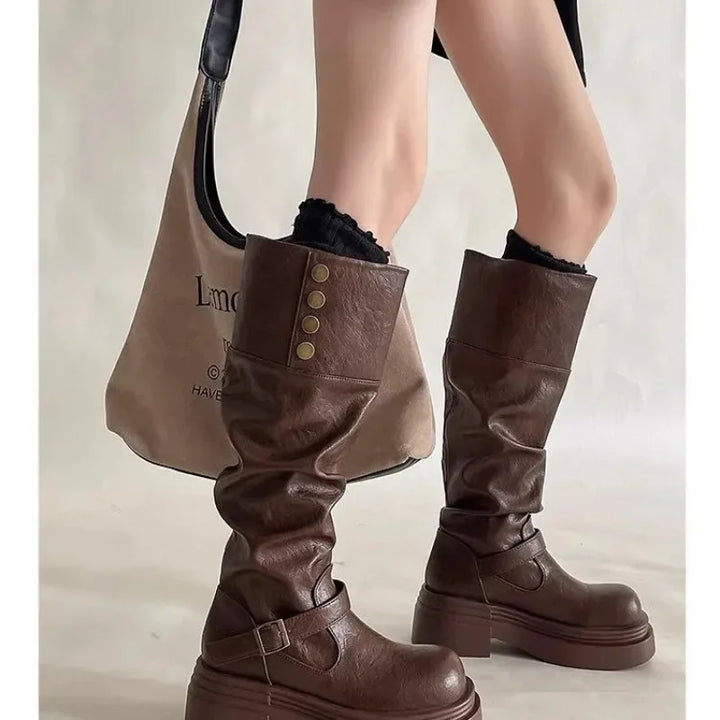 Knee High Dark Boots