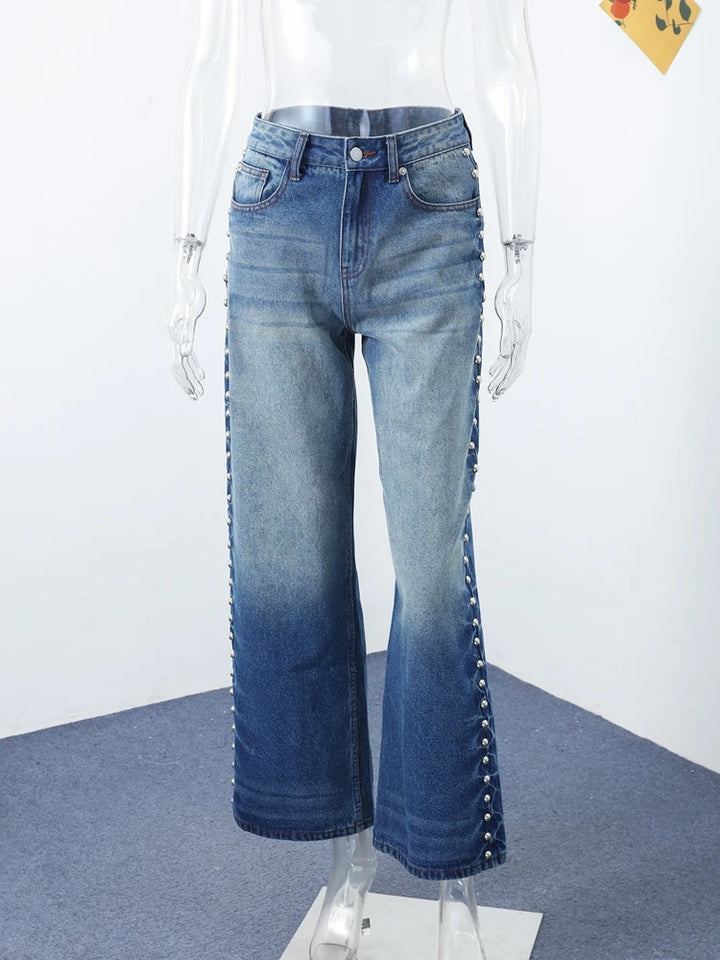 Street Denim with pearls