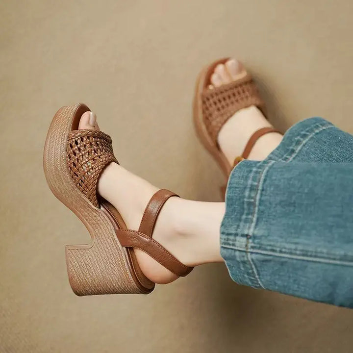Vintage Hollow Out Sandals