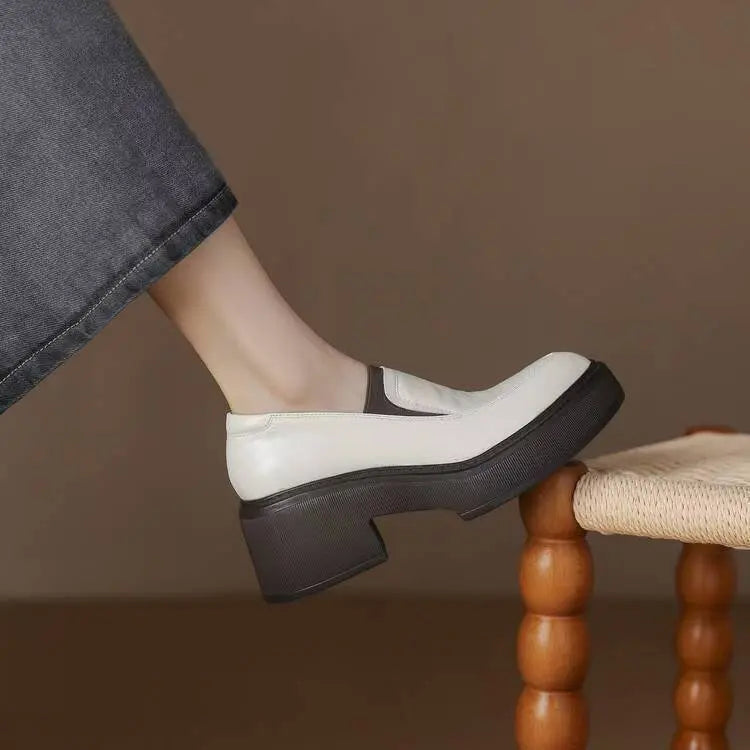 British-Inspired Chunky Platform Pumps