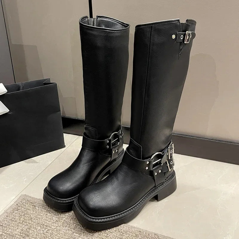 Buckle Gothic Boots