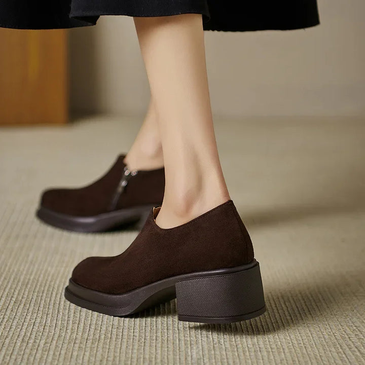 Vintage Matte Waterproof Zip Boots