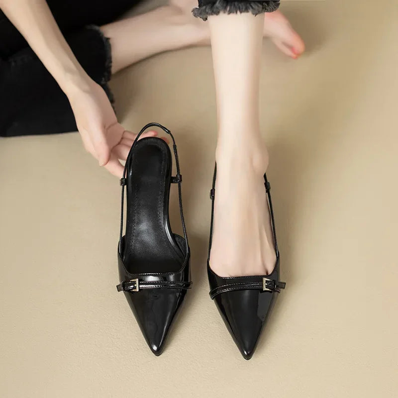 Narrow Heel Pumps