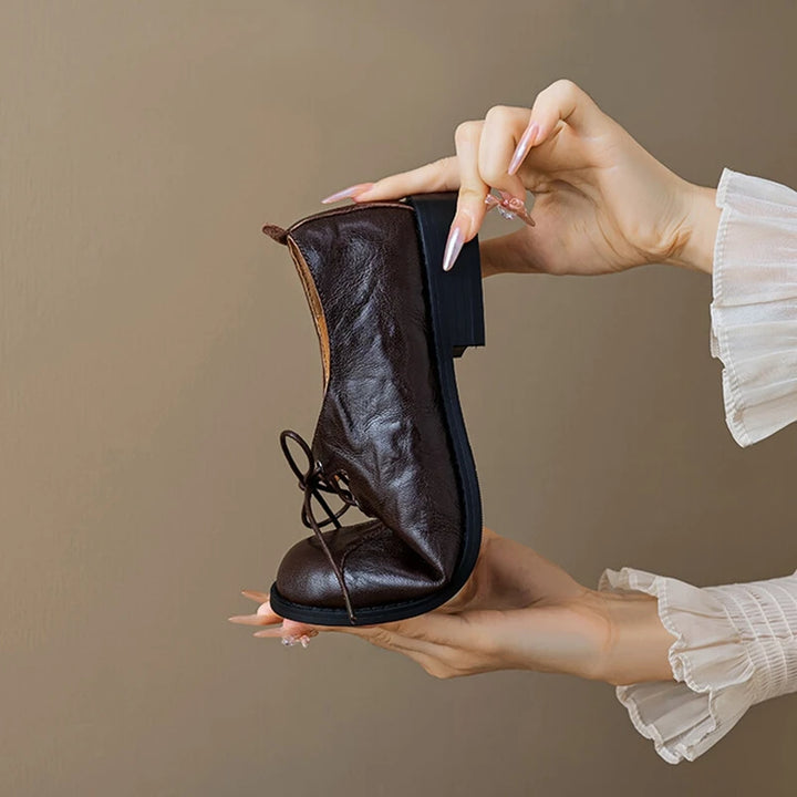 Round Toe Low Heel Shoes