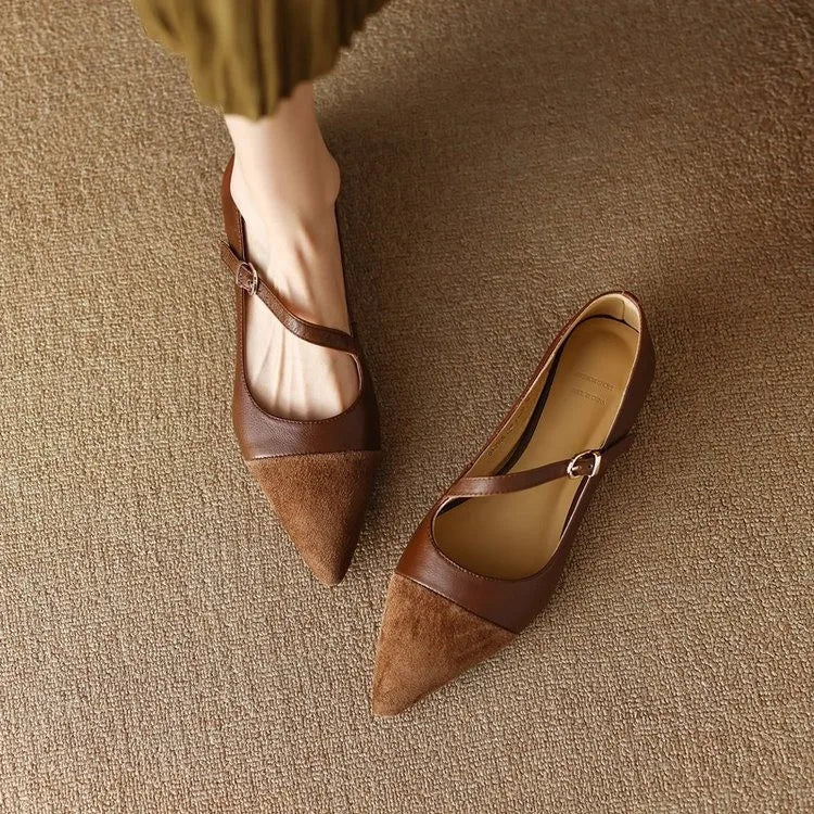 Flats Pointed Toe Mary Jane Shoes