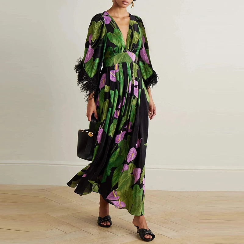 V-neck Boho Dress