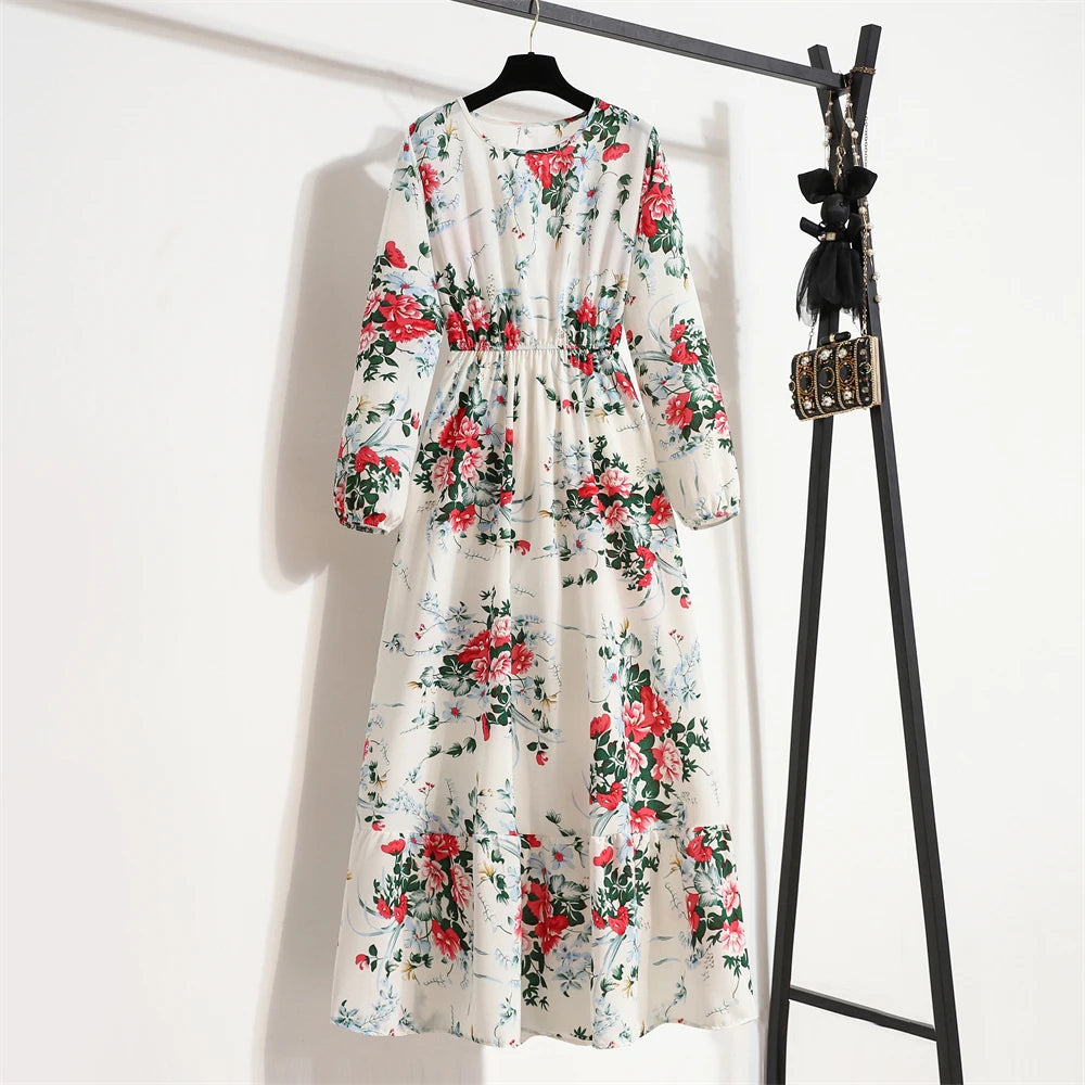 O-neck Long Sleeve Dress