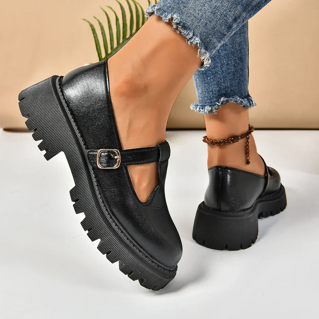 Buckle Platform Shoes