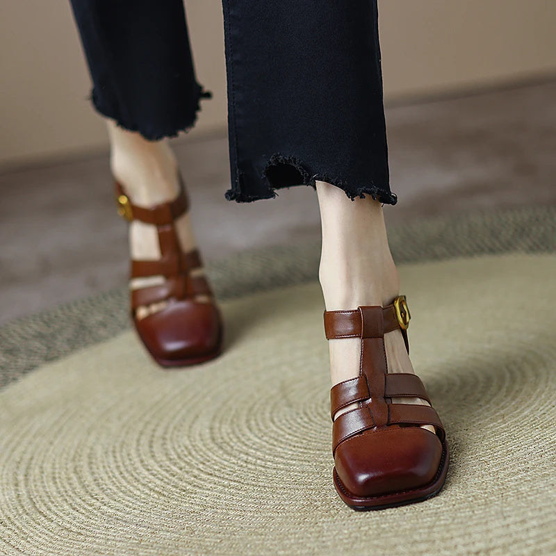 Vintage Closed Toe Sandals