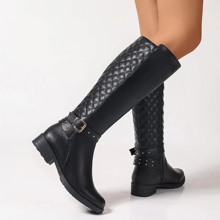 Side Zipper Women's High Top Boots