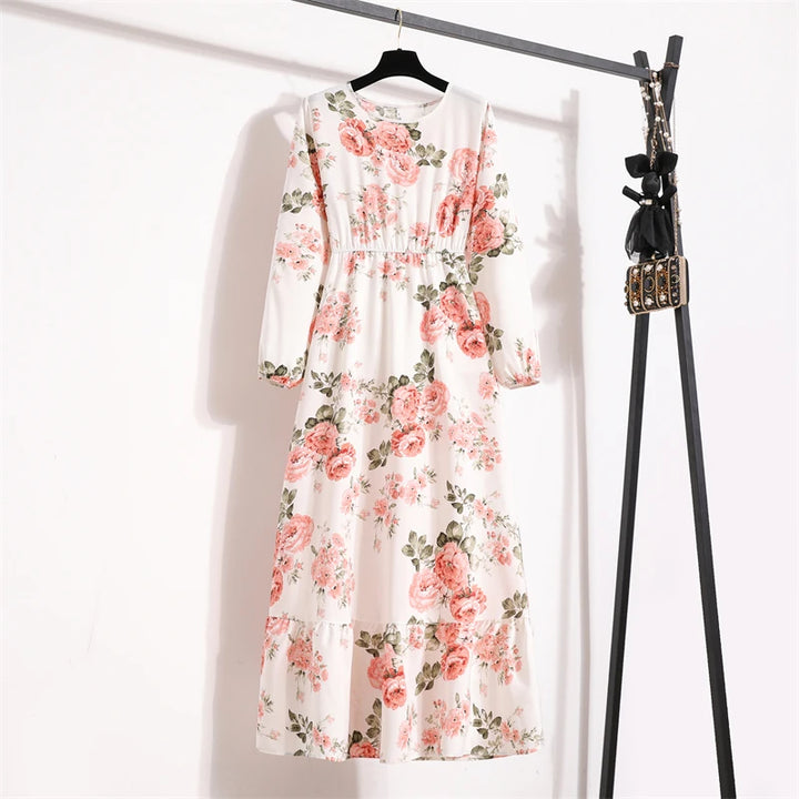 O-neck Long Sleeve Dress
