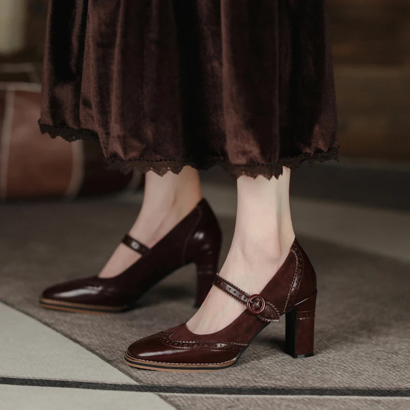 High Heel Brogue Shoes
