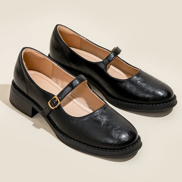 Round Toe Low Heel Mary Janes