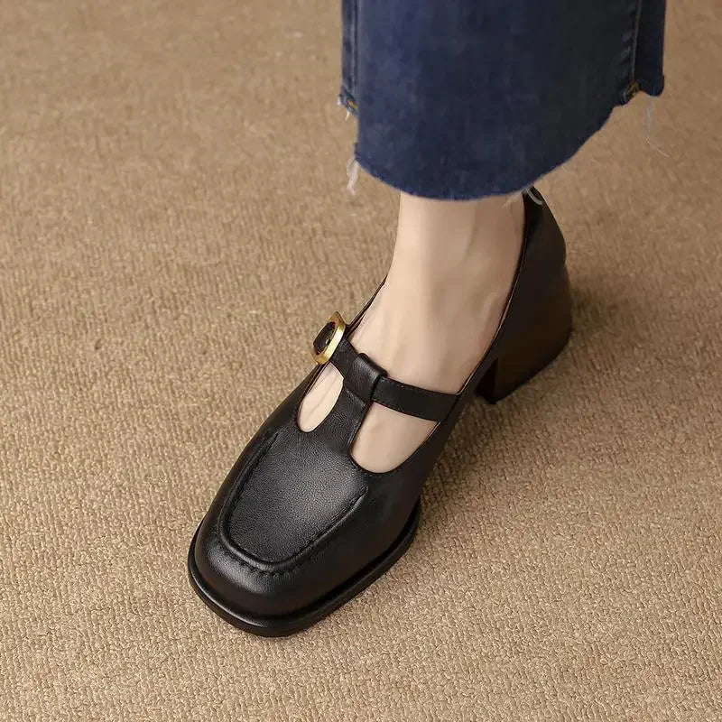 British Style Brown Mary Janes