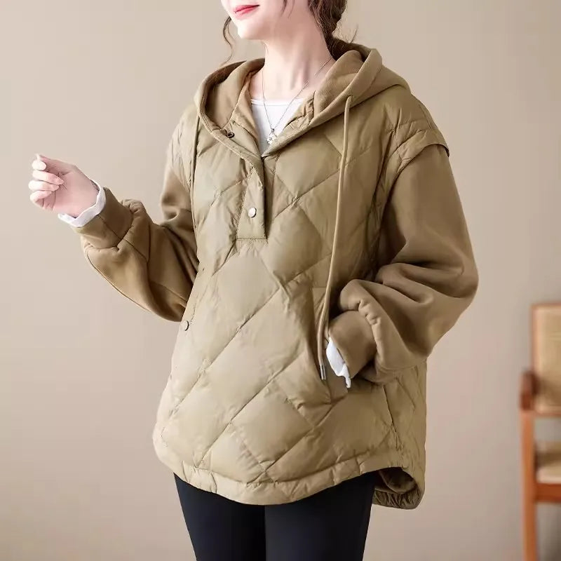 Casual Loose Hooded Women Parka