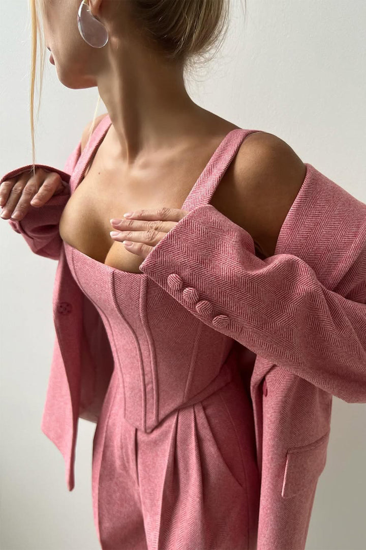 Set with double-breasted blazer