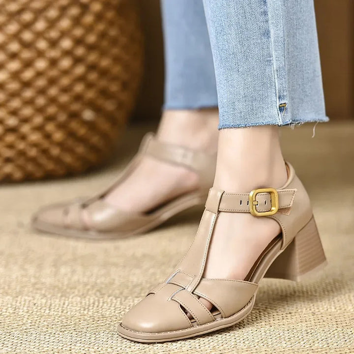 High Heels Buckle Shoes