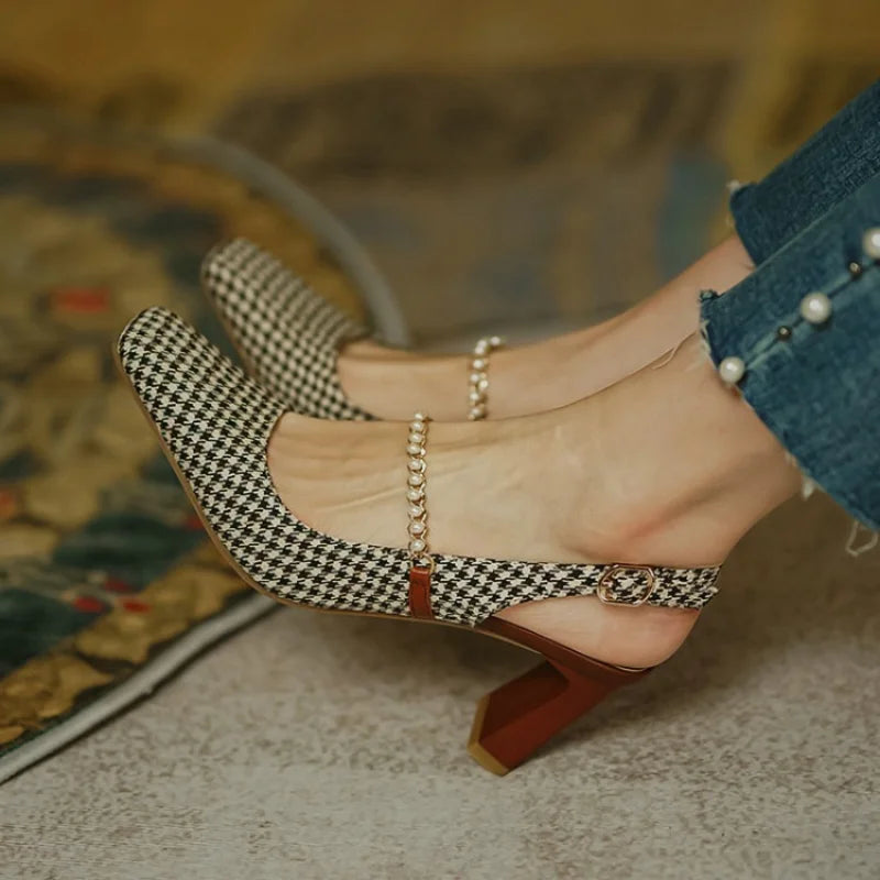 Vintage Plaid Pumps