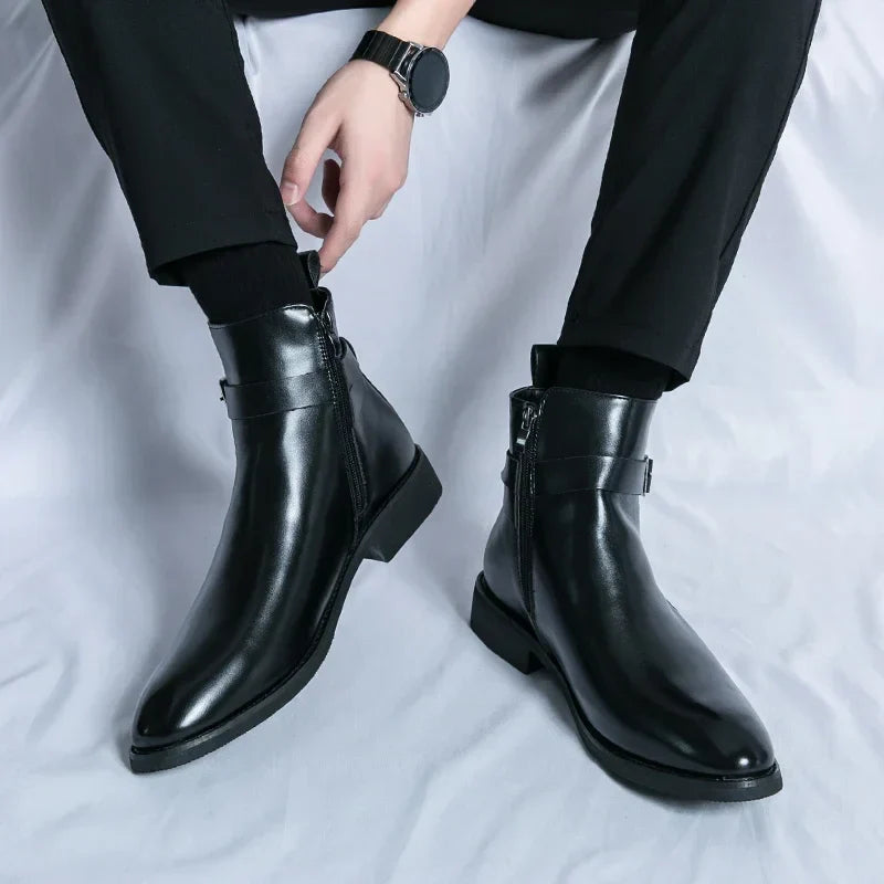 Buckle Chelsea Boots