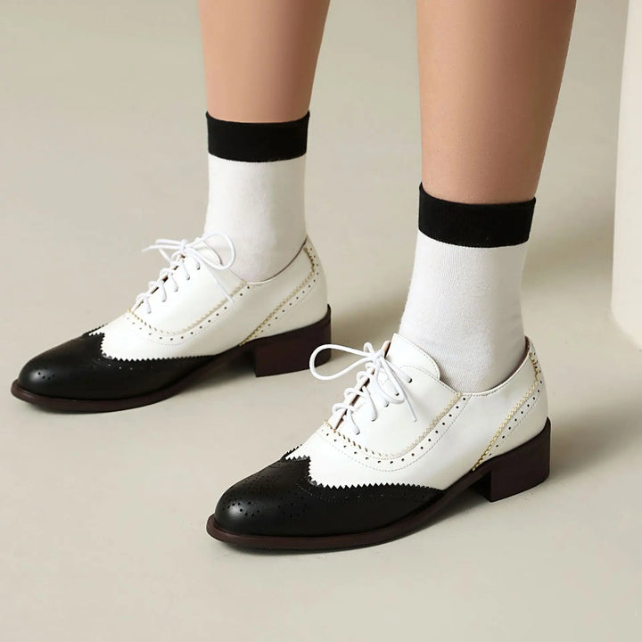Round Toe Low Heels Shoes