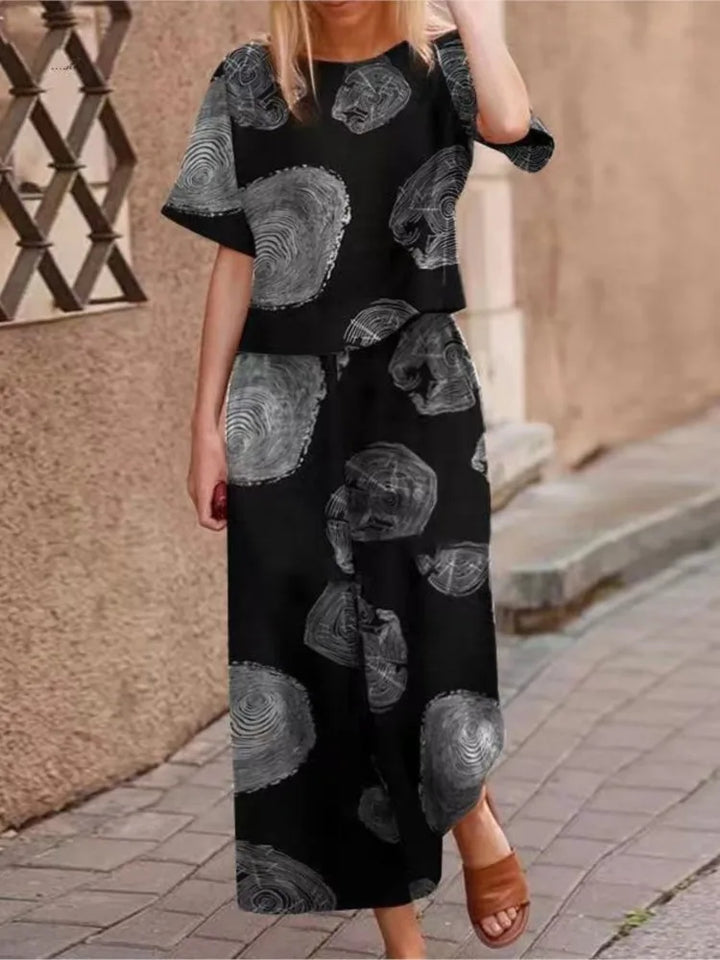 Linen Floral Two-piece Set