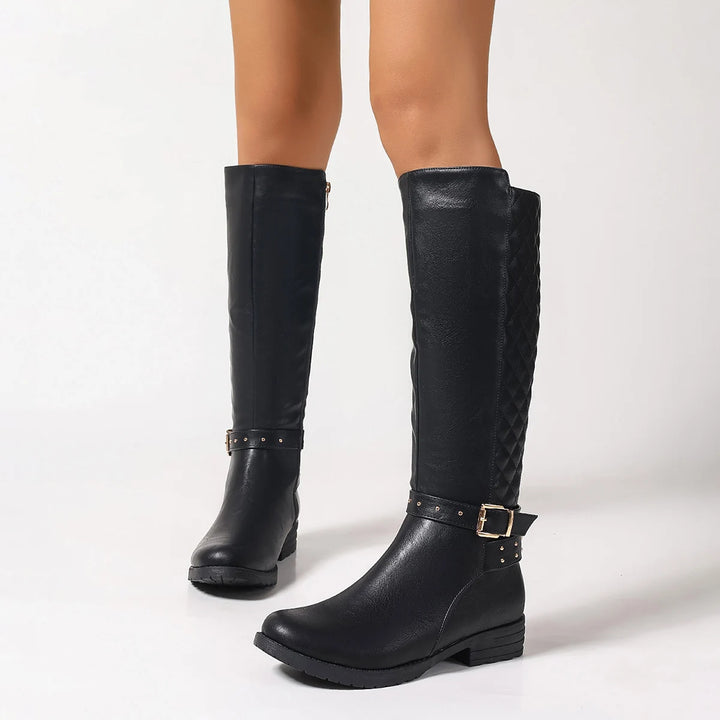 Side Zipper Women's High Top Boots